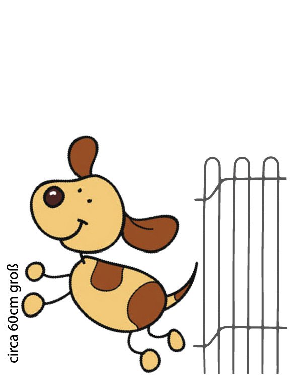 Ilustration zaun hund