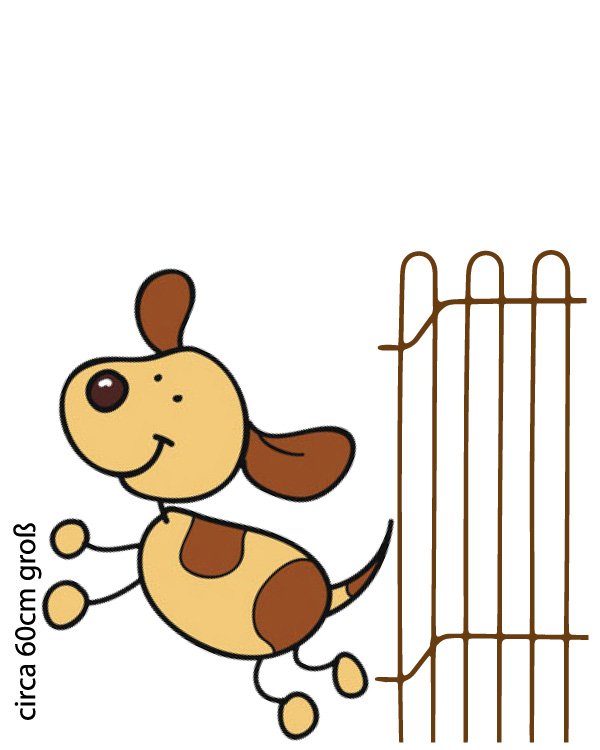 Ilustration zaun hund