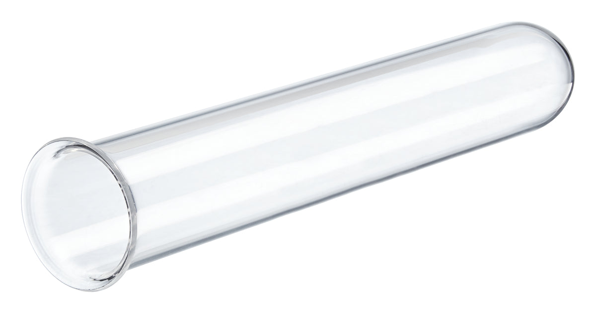 Quarzglas D33 x 200 mit Bördelrand