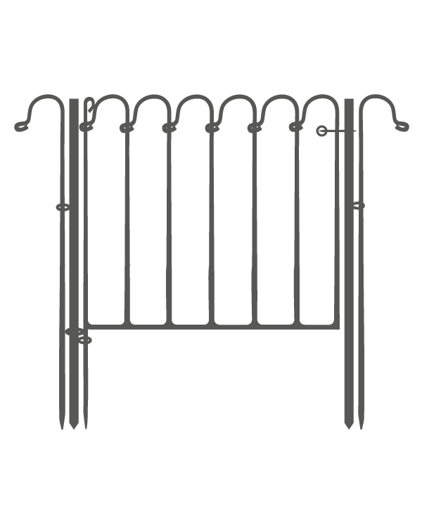 Tür B 94cm - Teichzaun light