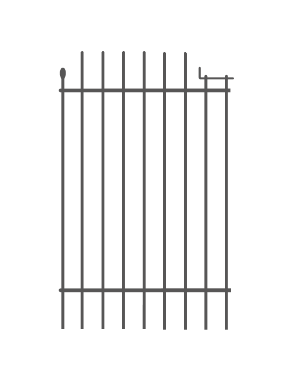 Tür Hundezaun 80-195